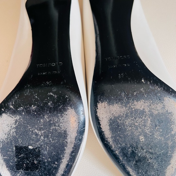 Tom Ford White zipper trim Pumps size 9
